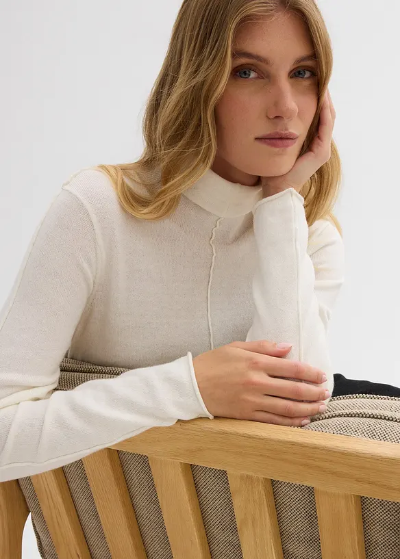 Rollkragenpullover aus weichem Kaschmir-Mix, bonprix