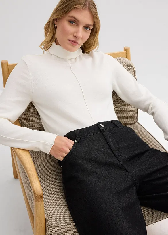 Rollkragenpullover aus weichem Kaschmir-Mix, bonprix