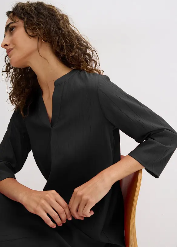 Robe-tunique fluide et texturée en viscose majoritaire, bonprix