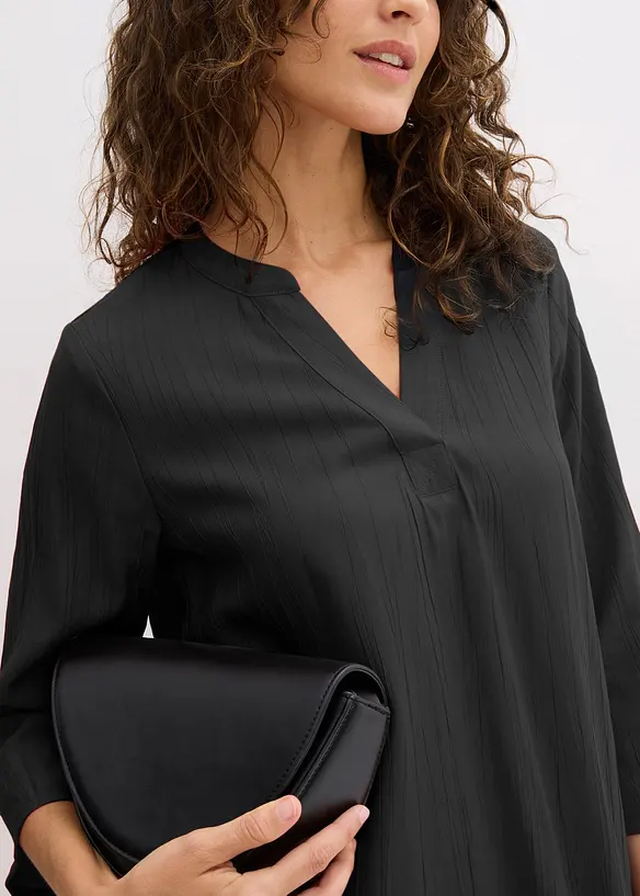Robe-tunique fluide et texturée en viscose majoritaire, bonprix