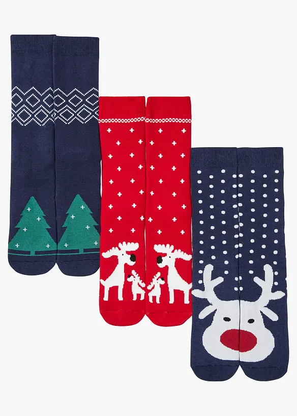 Thermo Socken mit weichem Innenfrottee (3er Pack), bonprix