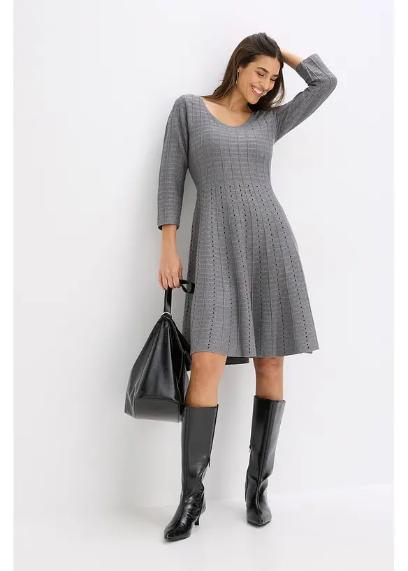 Strickkleid aus fließendem Viskose-Mix, bonprix