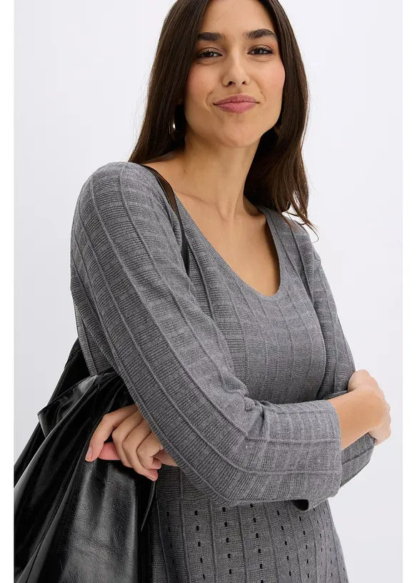 Strickkleid aus fließendem Viskose-Mix, bonprix