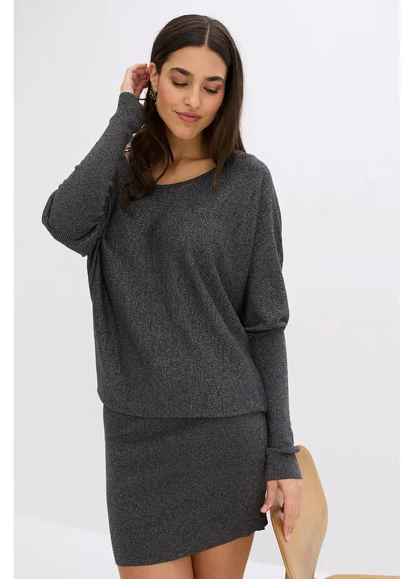 Strickkleid aus fließendem Viskose-Mix, bonprix
