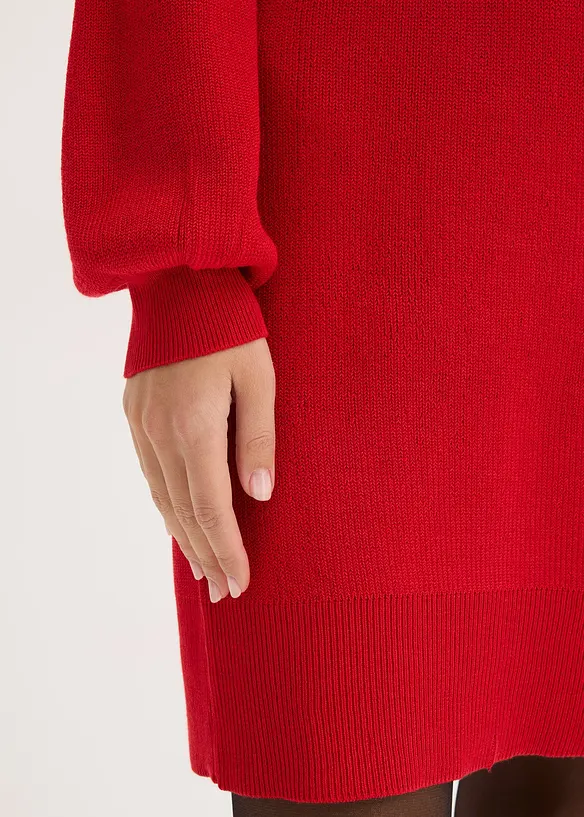 Strickkleid mit Schleife aus softem Viskose-Mix, bonprix