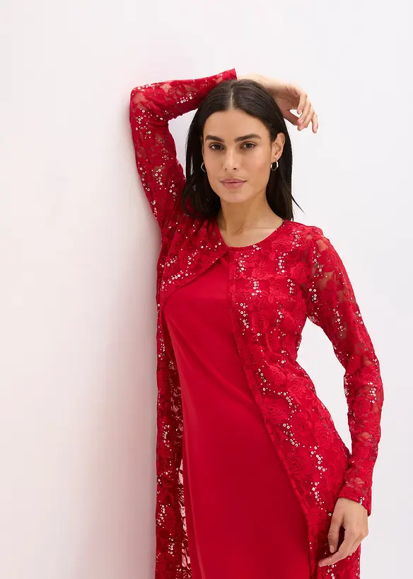 Kleid mit Spitze (2-tlg. Set), bonprix