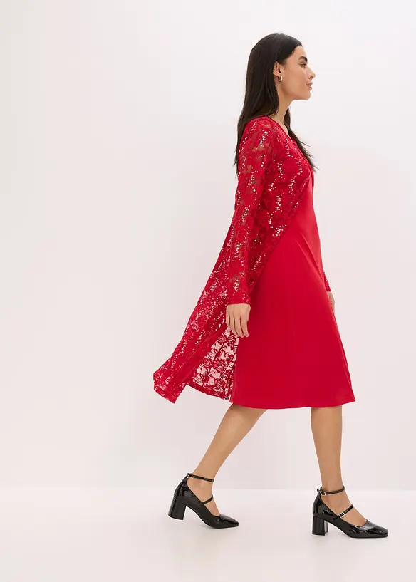 Kleid mit Spitze (2-tlg. Set), bonprix