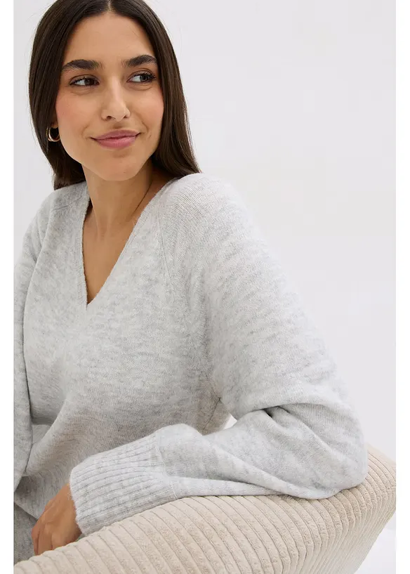 Robe midi oversize en maille, bonprix