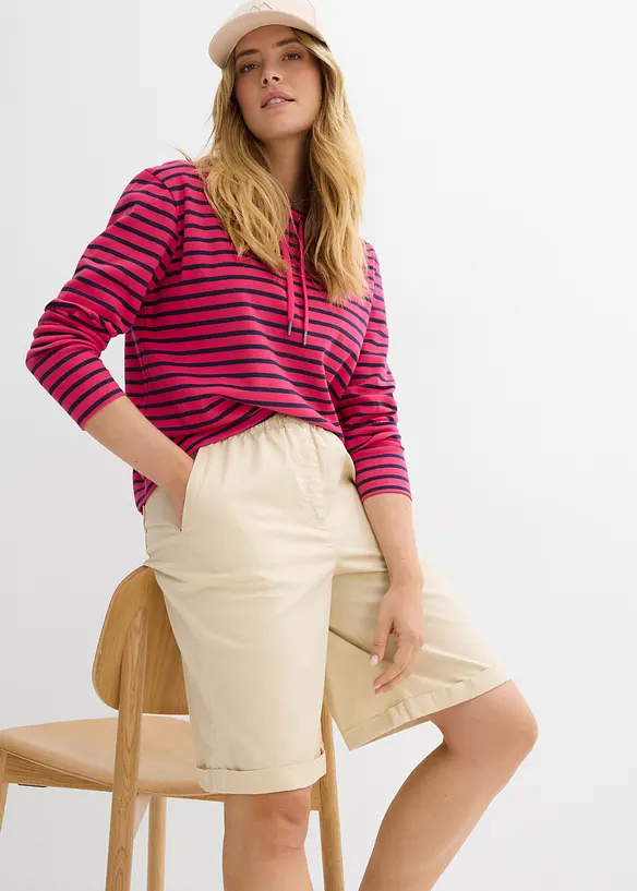 Papertouch-Bermuda aus Baumwoll-Mix, bonprix