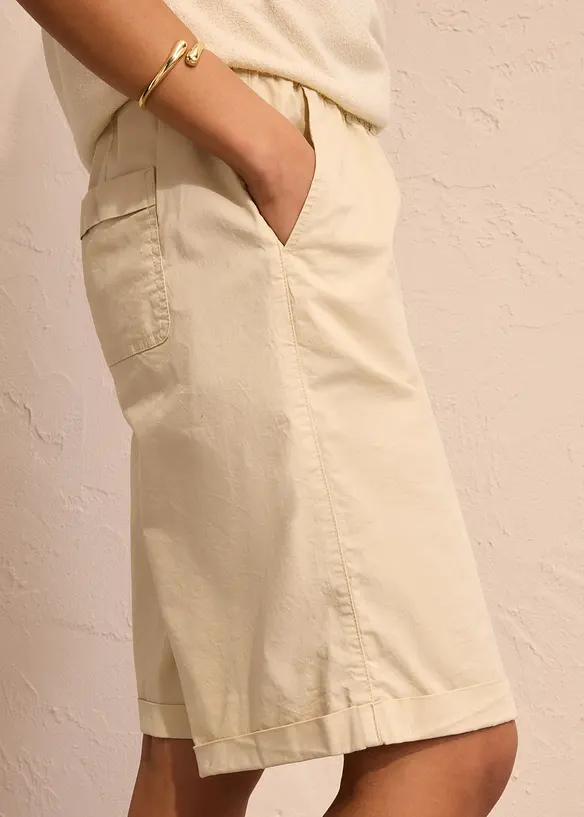 Papertouch-Bermuda aus Baumwoll-Mix, bonprix