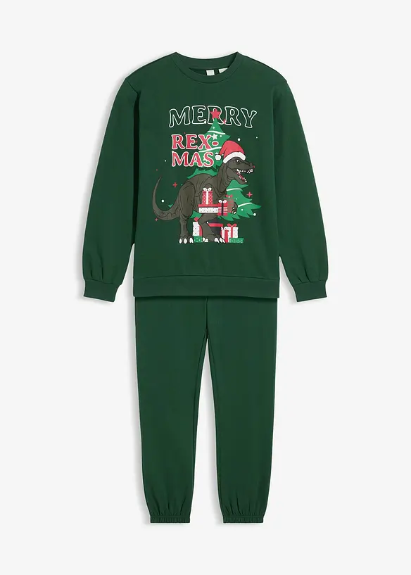 Sweatshirt und Sweathose aus reiner Baumwolle (2-tlg.Set), bonprix