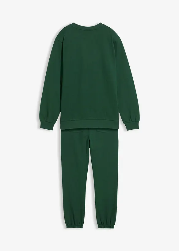 Sweatshirt und Sweathose aus reiner Baumwolle (2-tlg.Set), bonprix
