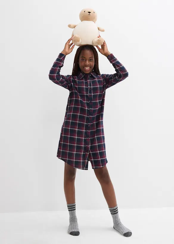 Nachthemd aus weichem Flanell mit Knopfleiste, bonprix