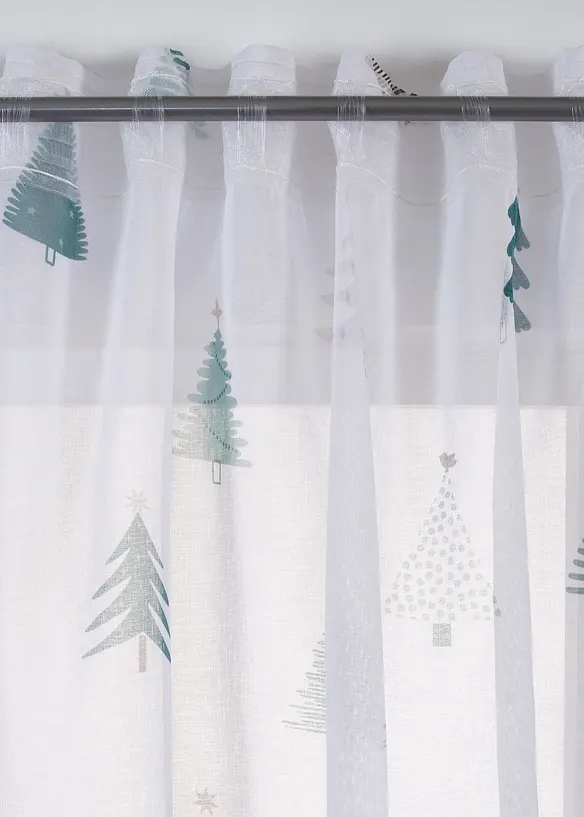 Voilage à imprimé sapins (1 pce), bonprix