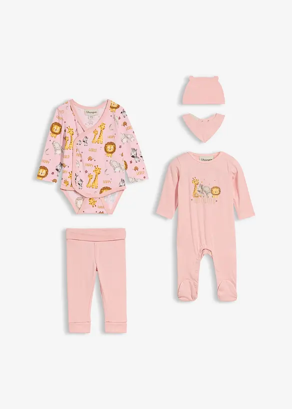 Baby Starter Set aus reiner Bio-Baumwolle (5-tlg.Set), bonprix