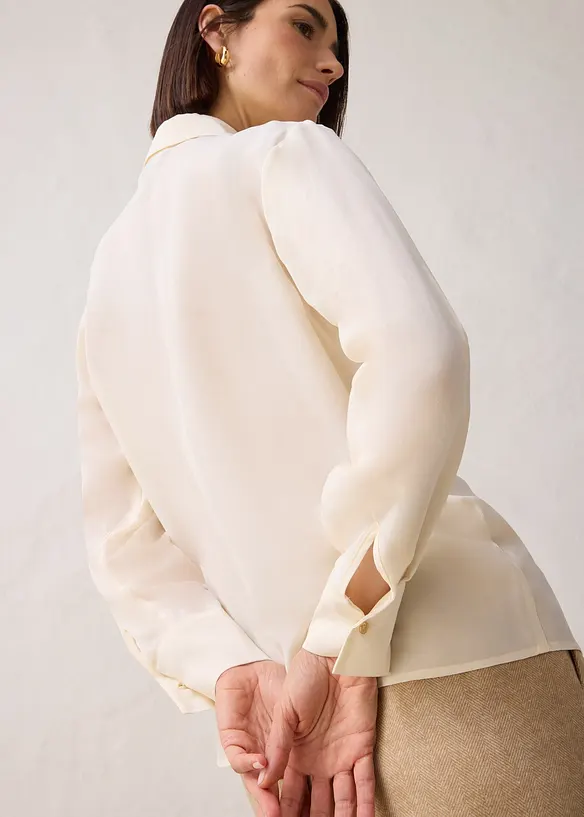 Bluse mit Seide, bonprix