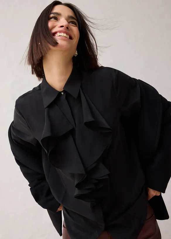 Bluse mit Seide, bonprix