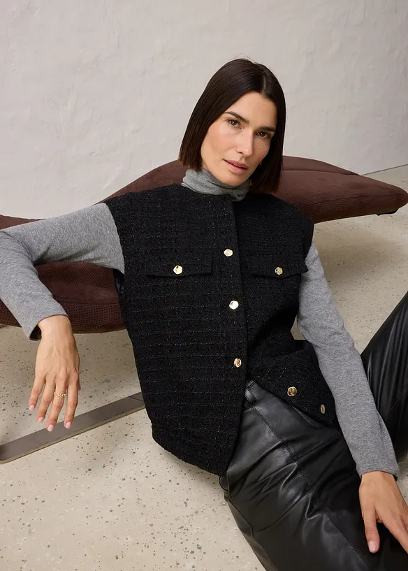 Blazerweste mit Wollanteil, bonprix