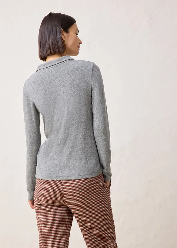 Poloshirt mit Woll-Anteil, bonprix