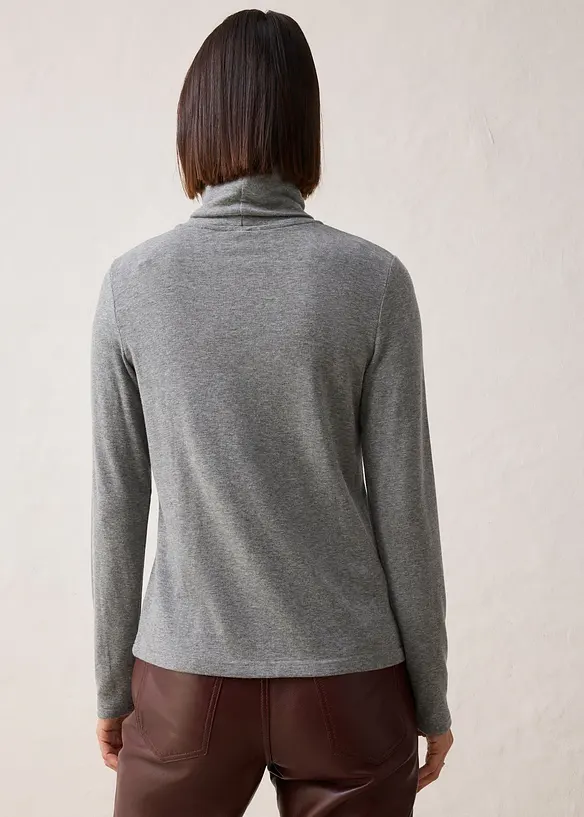 Rollkragenshirt mit Woll-Anteil, bonprix