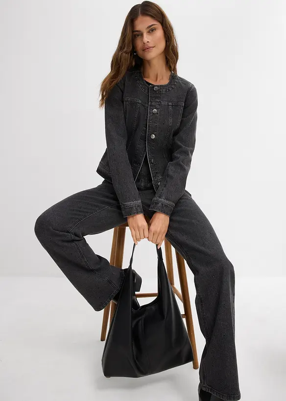 Jeansjacke mit Strass, bonprix