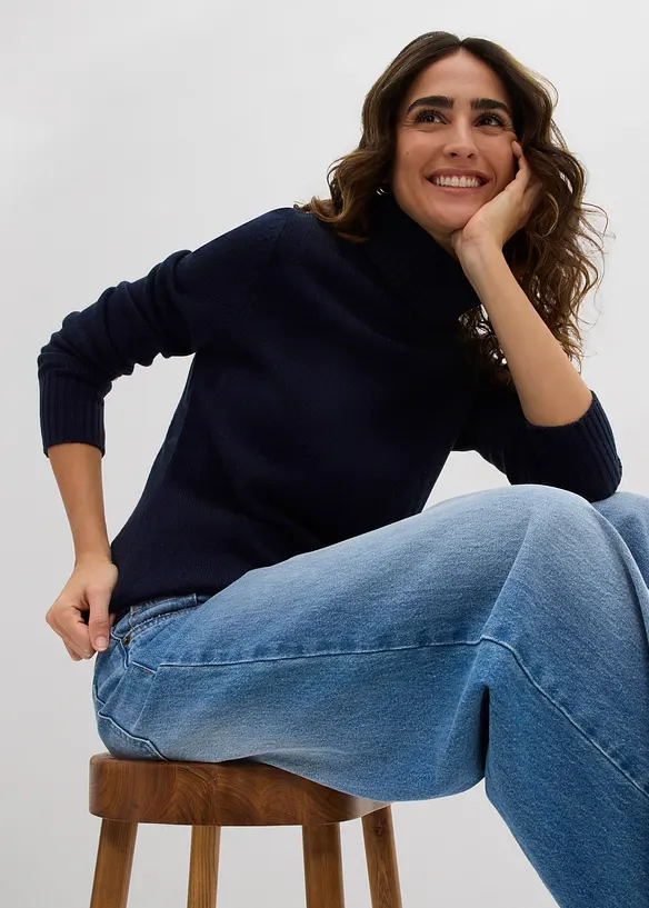 Pull col roulé basique, bonprix