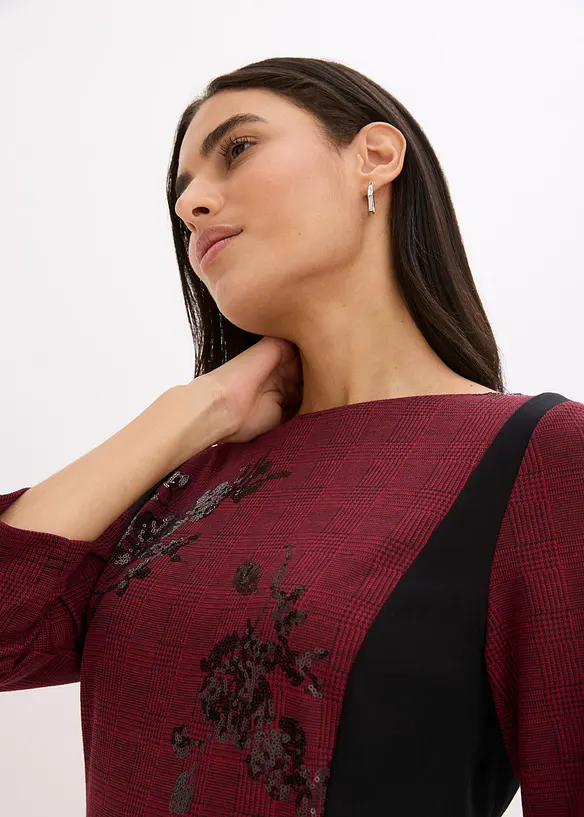 Etuikleid mit Paillettenstickerei, bonprix