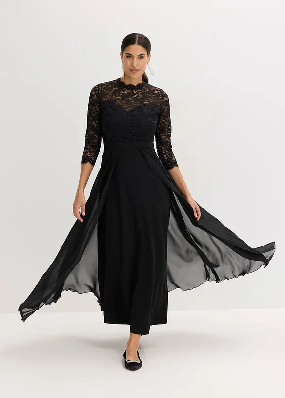 Maxikleid mit Spitze, bonprix