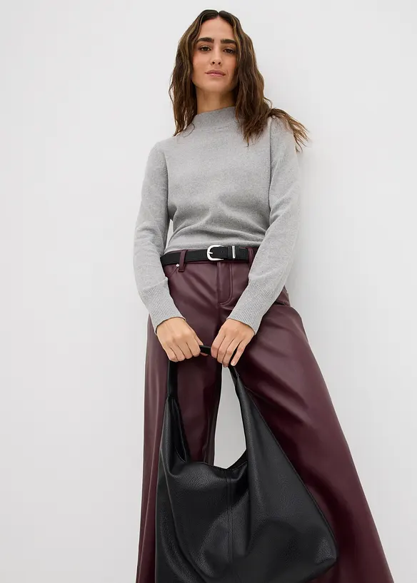 Pantalon large enduit, bonprix