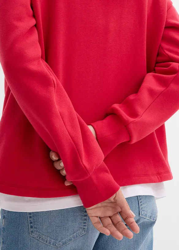Oversize-Sweatshirt aus Baumwoll-Mix, bonprix
