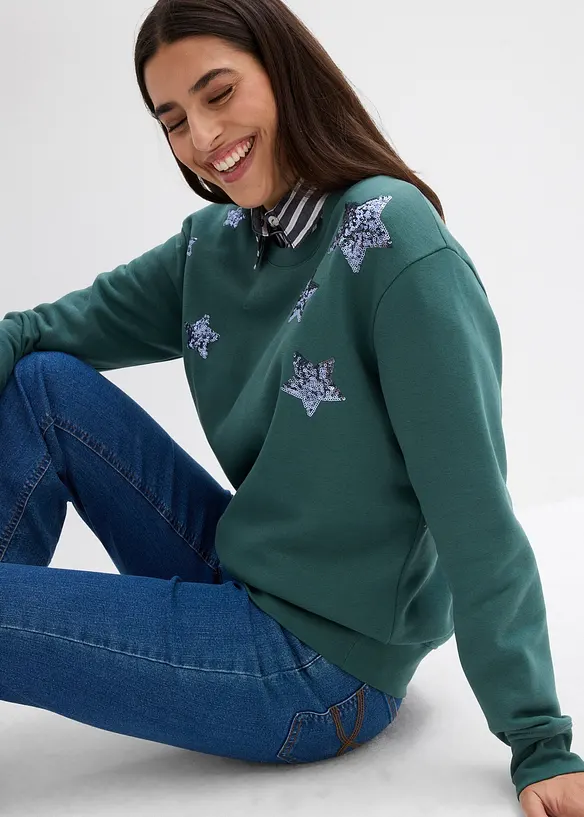 Sweatshirt aus Baumwoll-Mix, bonprix