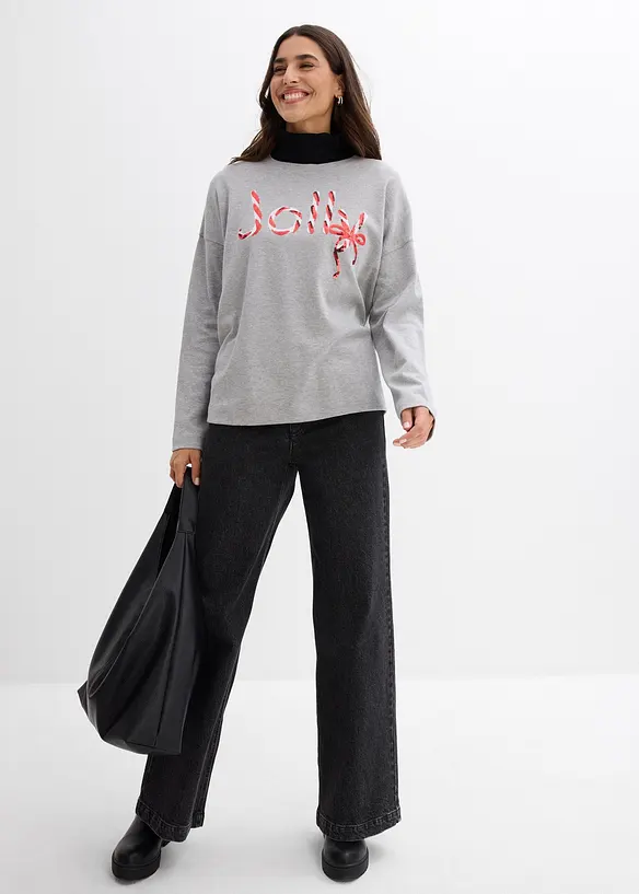 Langarmshirt aus reiner Bio-Baumwolle, bonprix