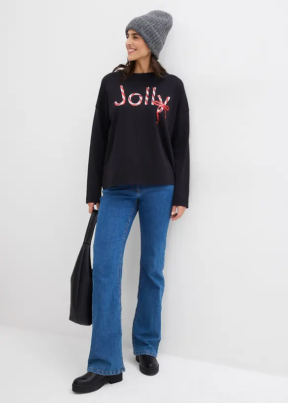 Langarmshirt aus reiner Bio-Baumwolle, bonprix