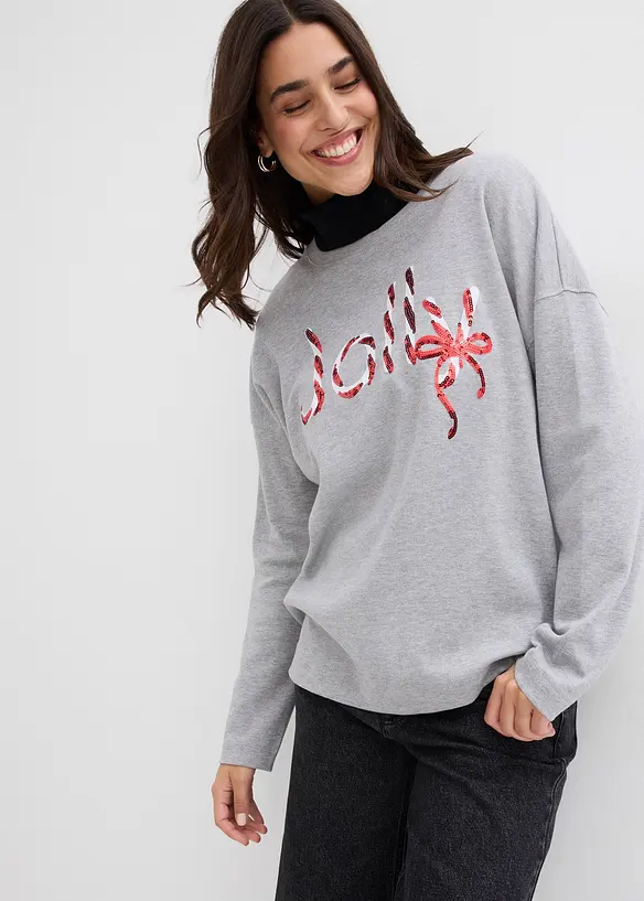 Langarmshirt aus reiner Bio-Baumwolle, bonprix