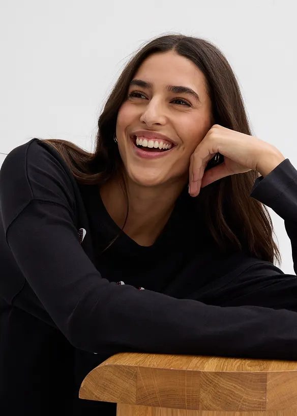 Langarmshirt aus reiner Bio-Baumwolle, bonprix