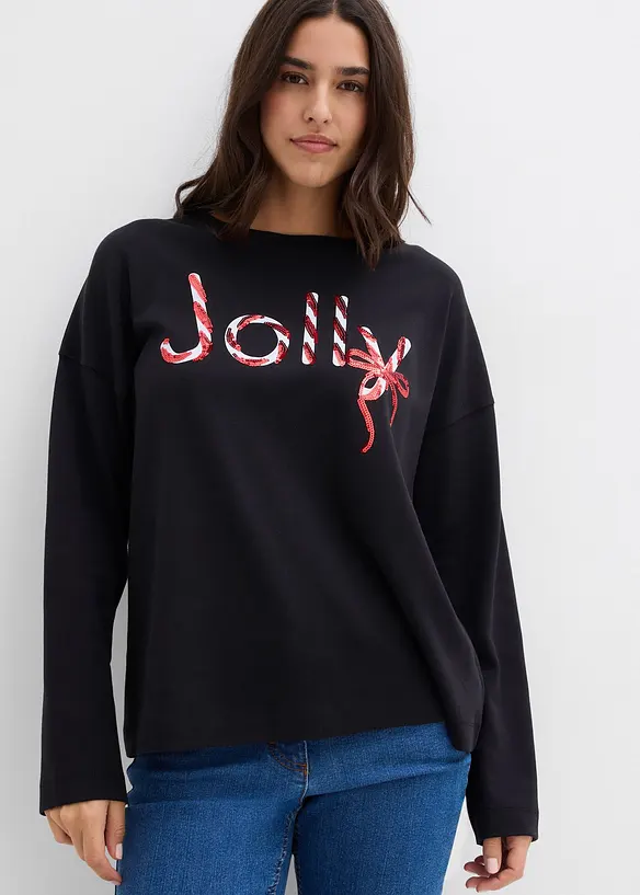 Langarmshirt aus reiner Bio-Baumwolle, bonprix