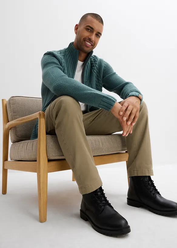 Grobstrickjacke mit Zopfmuster, bonprix