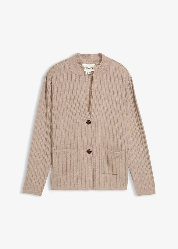 gerippte Feinstrickjacke, bonprix