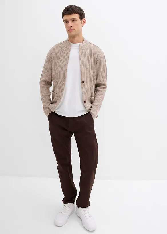 gerippte Feinstrickjacke, bonprix