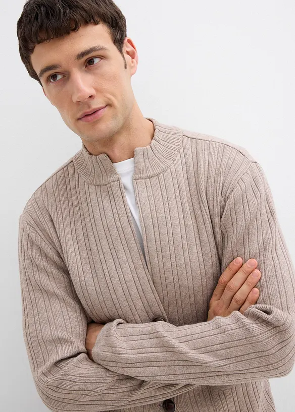 gerippte Feinstrickjacke, bonprix