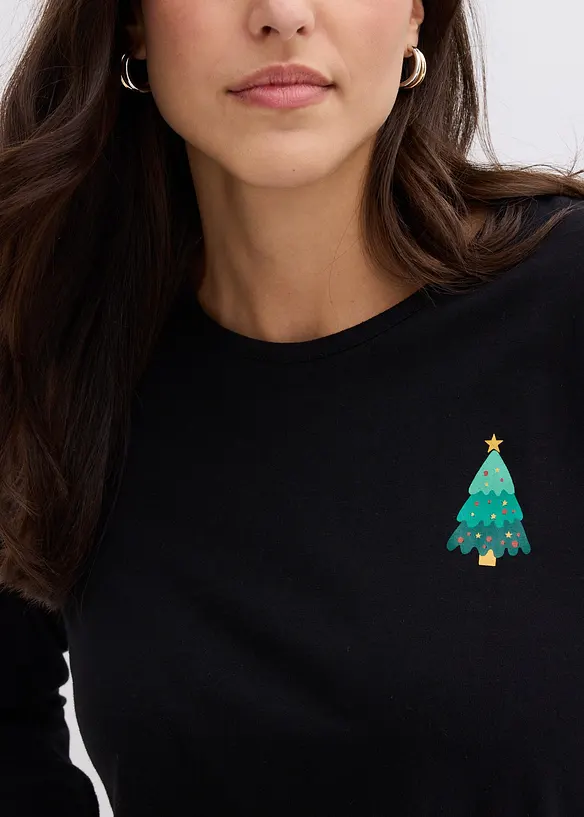 Langarmshirt aus reiner Bio-Baumwolle, bonprix