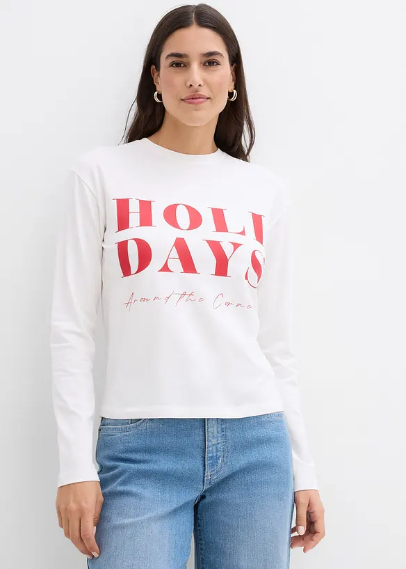 Langarmshirt aus Bio-Baumwollmix, bonprix