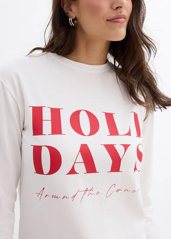 Langarmshirt aus Bio-Baumwollmix, bonprix