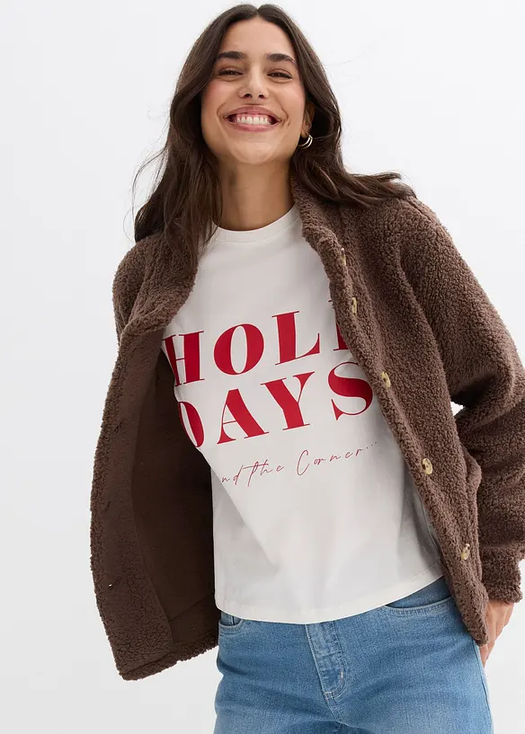 Langarmshirt aus Bio-Baumwollmix, bonprix