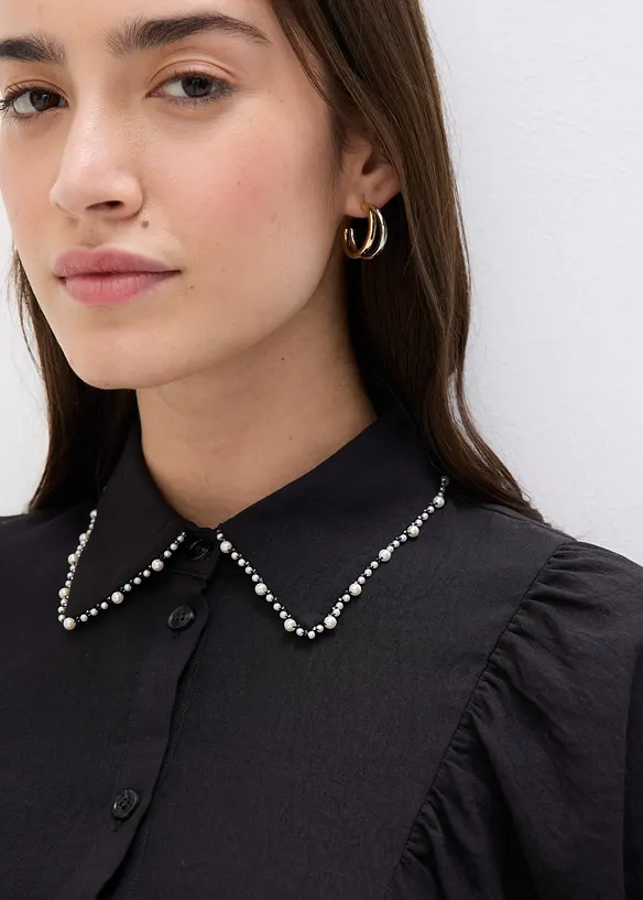 Midikleid mit Perlen Applikation, bonprix