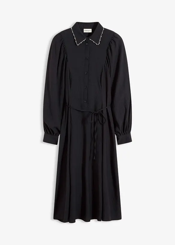 Midikleid mit Perlen Applikation, bonprix