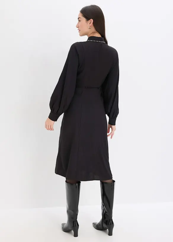 Midikleid mit Perlen Applikation, bonprix