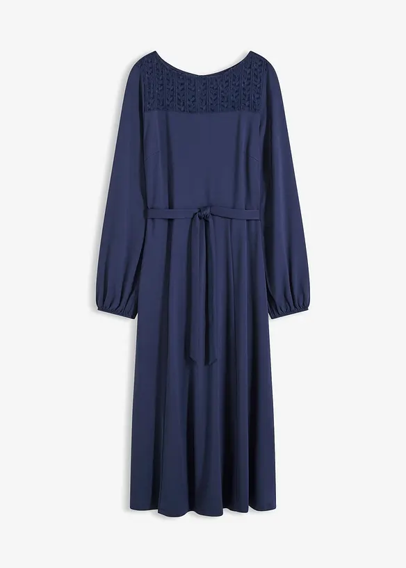 Robe en jersey milano avec dentelle, bonprix