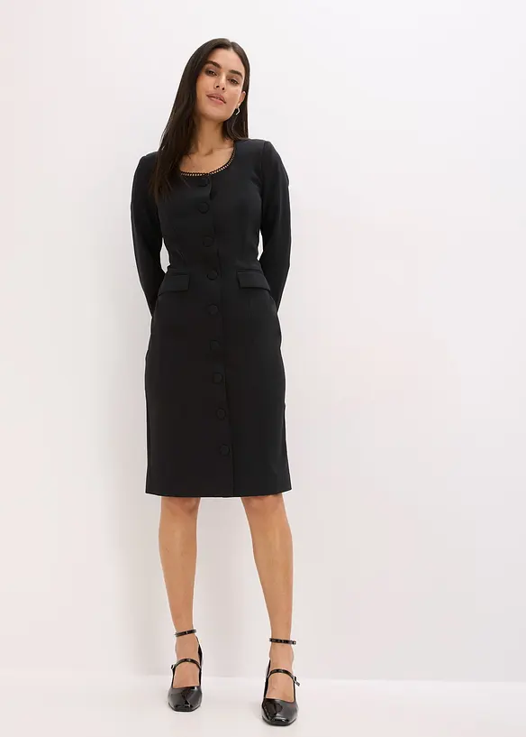 Blazerkleid mit Spitzenkante, bonprix