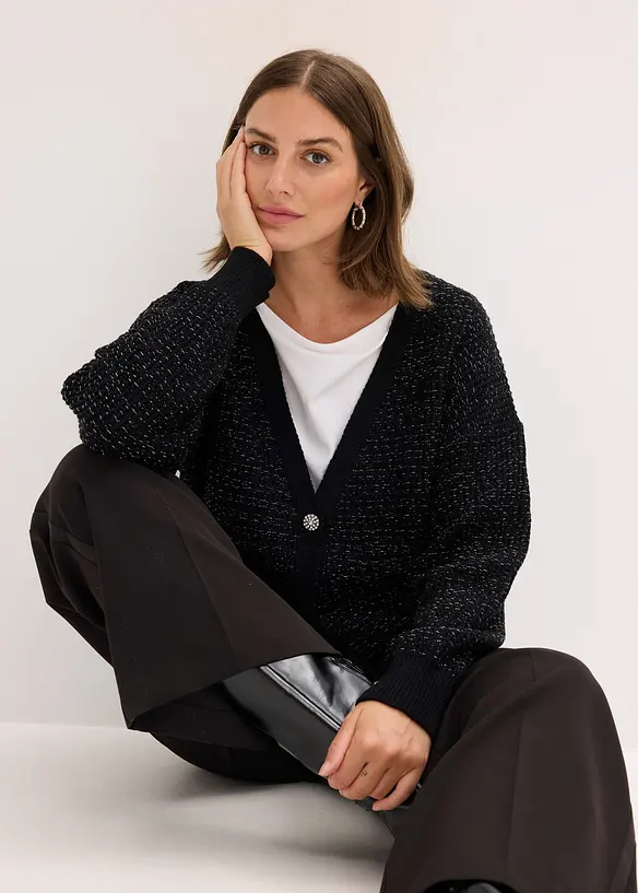 Strickjacke aus fließendem Viskose-Mix, bonprix